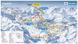 Mapa sjezdovek Gastein