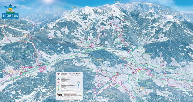 Plan des pistes de ski de fond Maria Alm