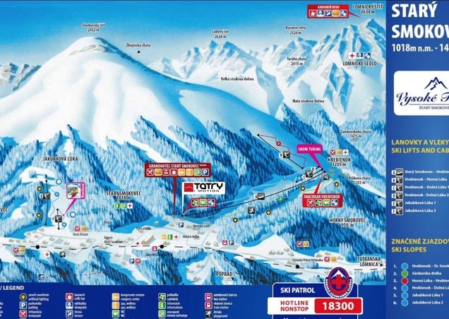 Piste map Starý Smokovec 