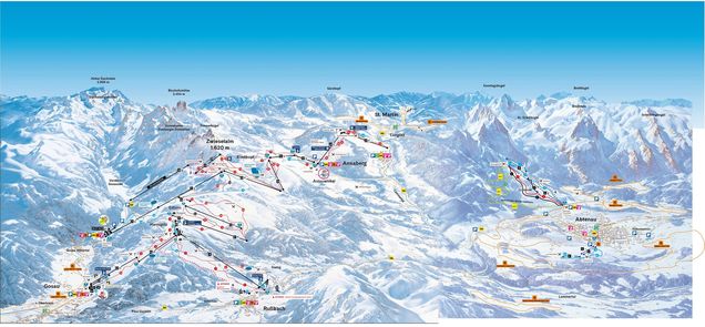 Piste map Dachstein West