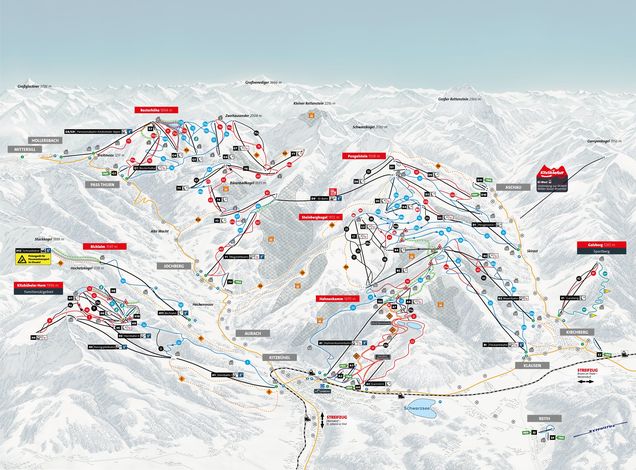 Plan des pistes Kitzbühel