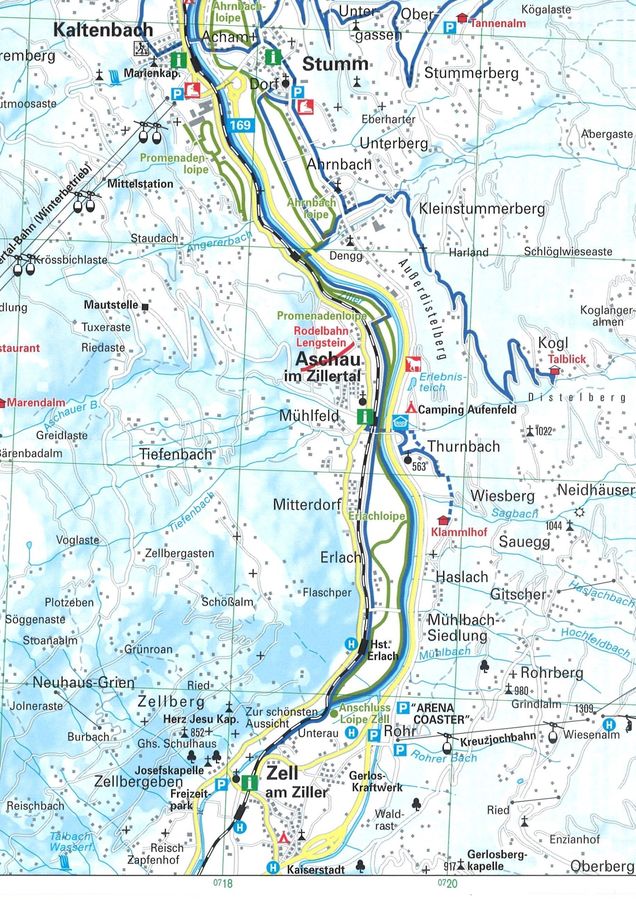 Plan des pistes de ski de fond Aschau