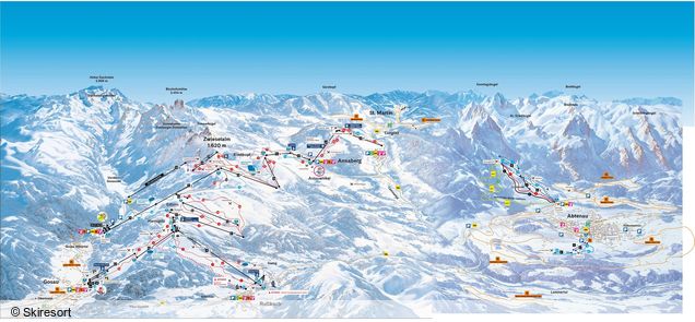 Plan des pistes Dachstein West