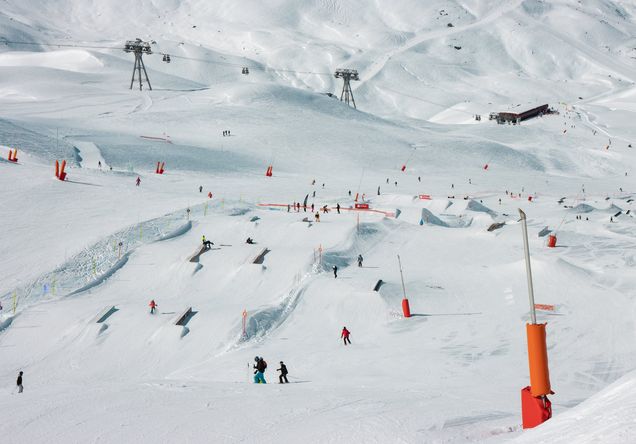 Overzicht snowpark Val Thorens-Orelle