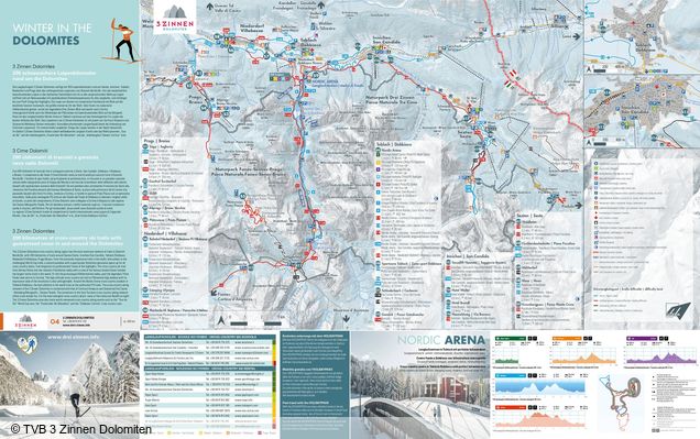 Plan des pistes de ski de fond San Candido