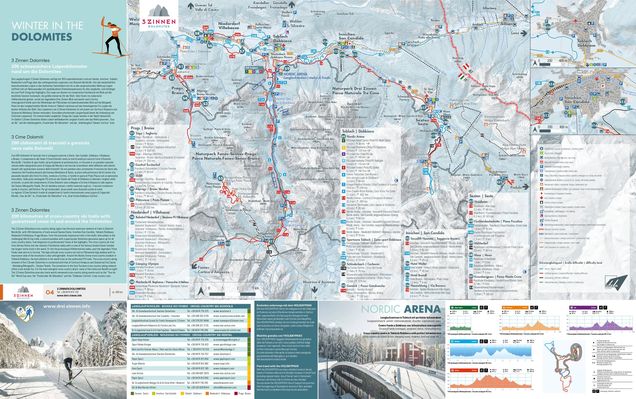 Plan des pistes de ski de fond Sesto