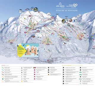 Plan des pistes Les Arcs/Peisey-Vallandry