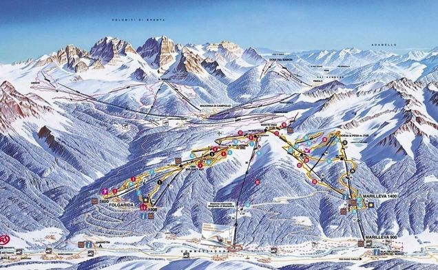 Plan des pistes Folgarida - Marilleva