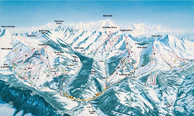 Pisteplan Het massief van Aravis