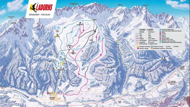 Piste map Ladurns