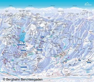 Slidin. trasų žemėlapis Berchtesgadener Land