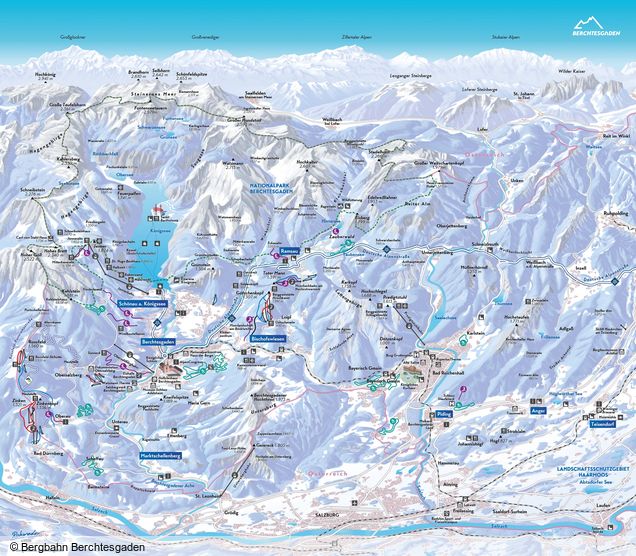 Plan des pistes Région Berchtesgaden