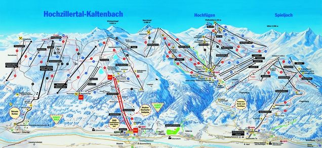 Plan des pistes Hochzillertal-Hochfügen/Spieljoch