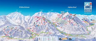 Mapa sjezdovek Ski Juwel Alpbachtal Wildschönau