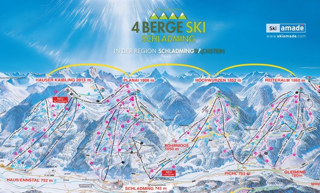 Piste map 4-Berge-Skischaukel