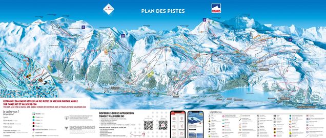 Plan nartostrad Tignes - Val d'Isère