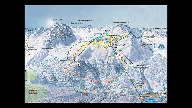 Piste map Gargellen