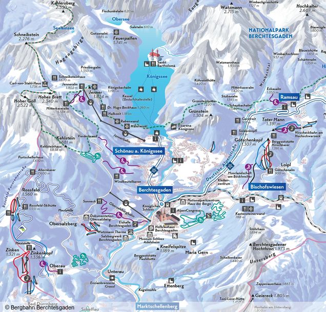 Pistenplan Berchtesgadener Land