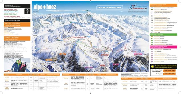 Cross-country map Alpe d'Huez