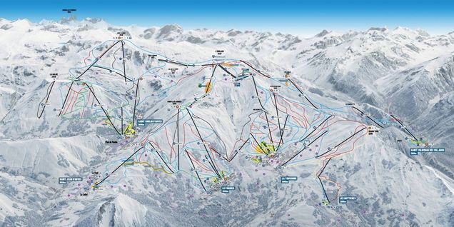 Pistenplan Les Sybelles