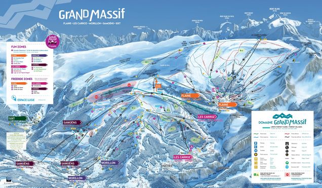 Piantina delle piste Le Grand Massif