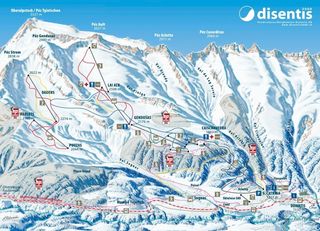 Planul pârtiilor Disentis 3000