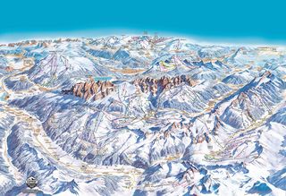 Mapa sjezdovek Skirama Dolomiti