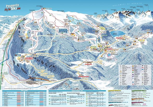 Piste map Paganella