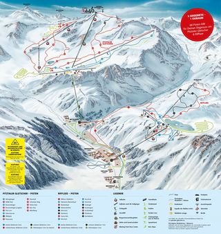 Piste Map Pitztal Glacier & Rifflsee