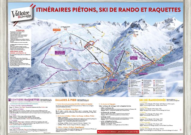 Plan des pistes de ski de fond 