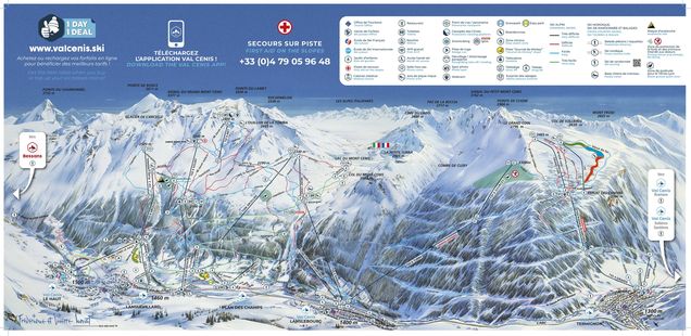 Piste map Val Cenis Vanoise