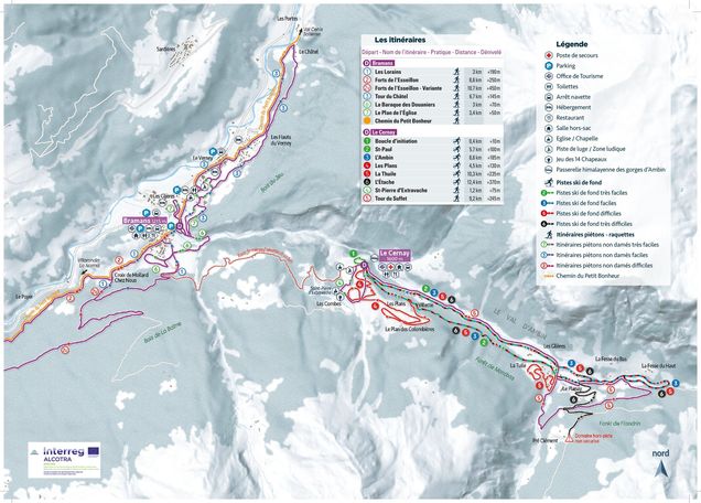 Cross-country map Val Cenis