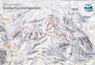 Piste Map Grossarltal-Dorfgastein interconnected ski areas