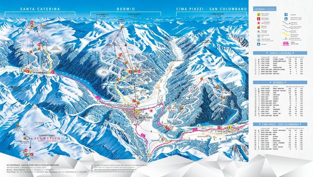 Piste map Bormio