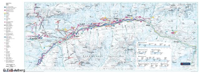 Plan des pistes de ski de fond Flirsch