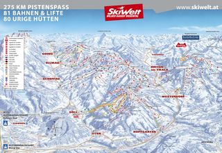 Pistenplan SkiWelt Wilder Kaiser - Brixental