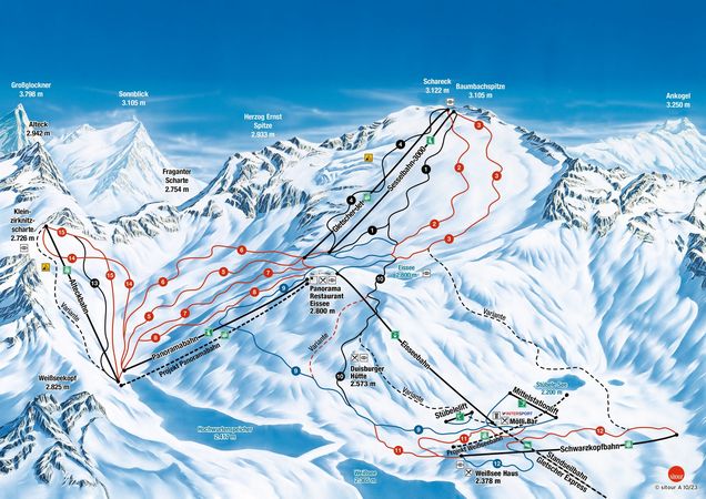 Pistenplan Mölltaler Gletscher