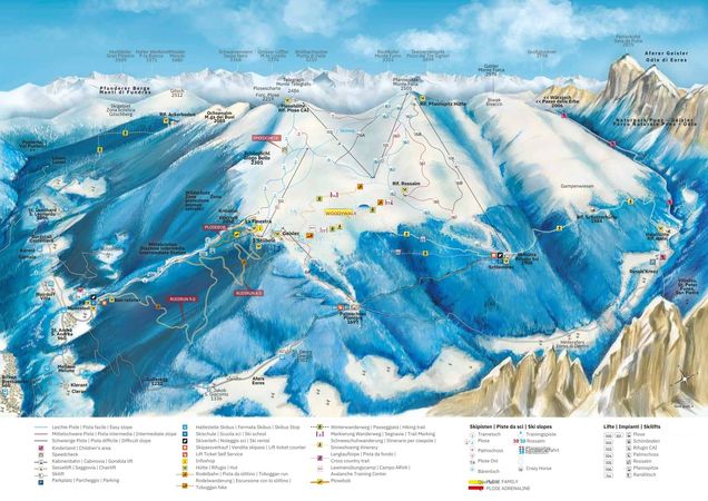 Plano de las pistas Plose - Bressanone