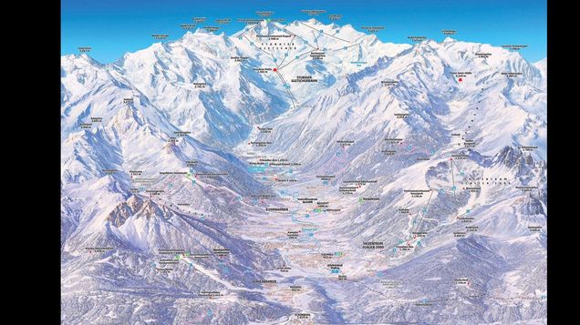 Pistenplan Stubaital