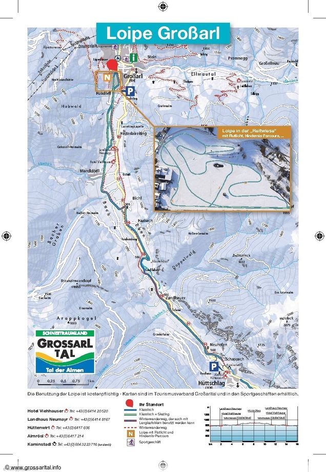 Cross-country map Großarl