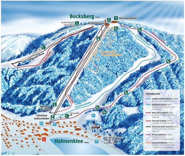 Piste map Bocksberg