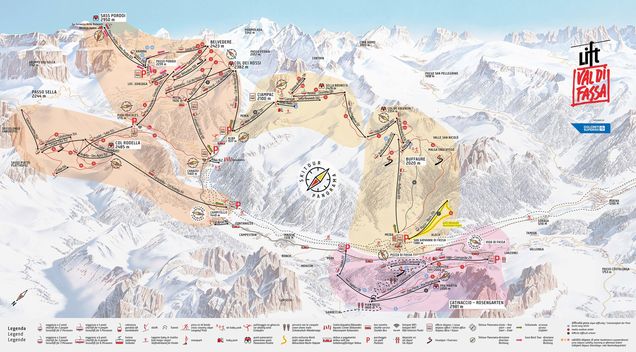 Pistenplan Val di Fassa-Carezza