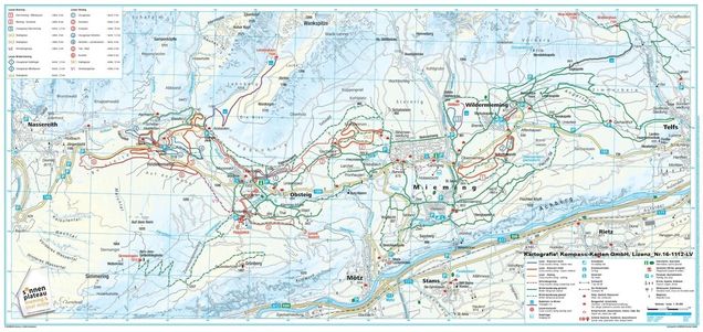 Plan des pistes de ski de fond Mieming