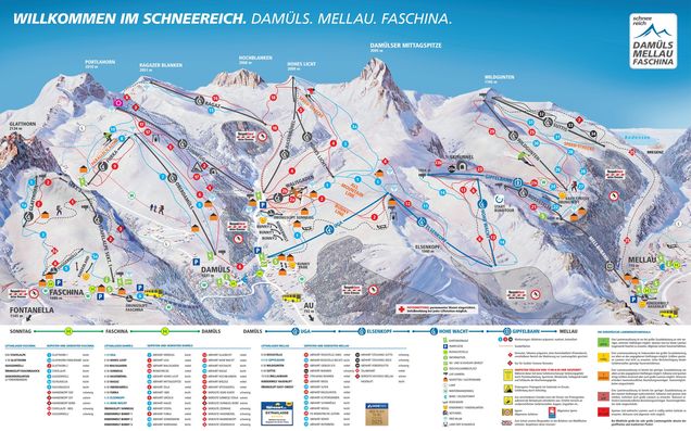 Pistenplan Damüls-Mellau
