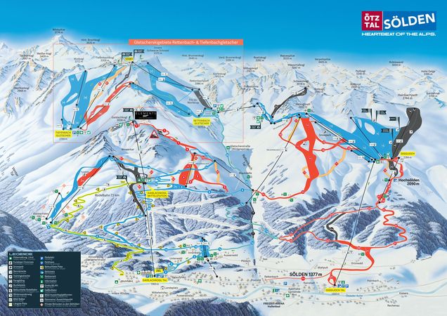 Piste map Sölden