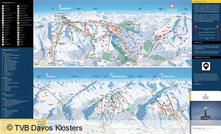 Plano de pistas Davos Klosters Montañas