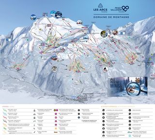 Mappa delle piste Les Arcs/Peisey-Vallandry (Paradiski)