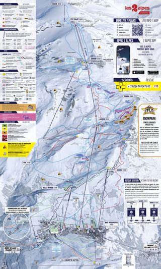 Pistenplan Les 2 Alpes