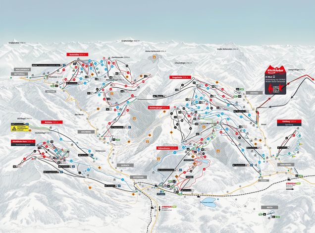 Piste map KitzSki