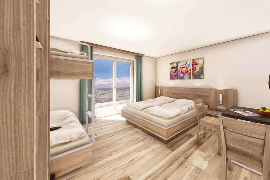 Čtyřlůžkov&yacute; pokoj, sprcha/WC (cca 21 m&sup2;), P
